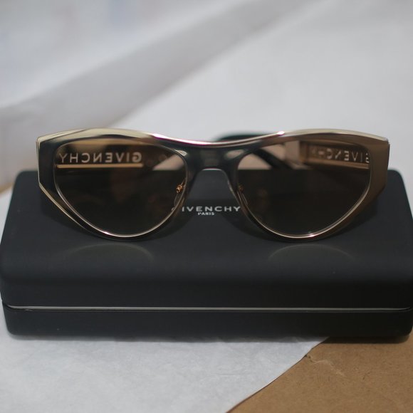 NWT Givenchy Gold Golden Oval Sunglasses - Picture 9 of 10